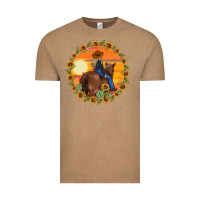 Vintage Coffee cowgirl sunflower Vintage Tee - MaliasSmallBusiness
