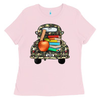 Bubblegum Pink farm truck,back to school Ladies Tee - JahusDesignShop