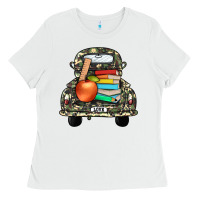 White farm truck,back to school Ladies Tee - JahusDesignShop