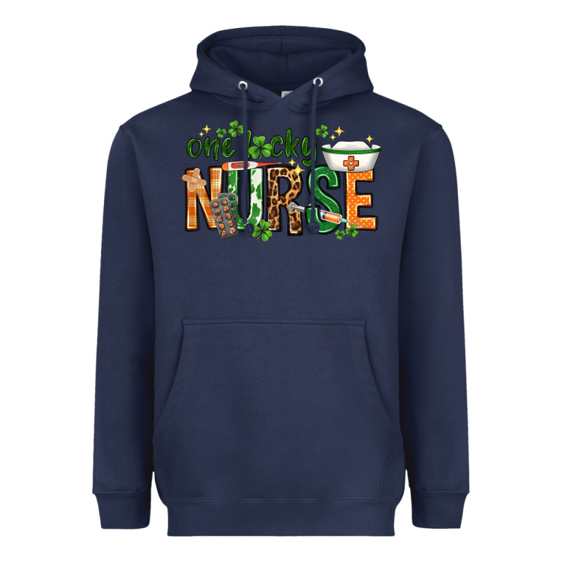 One Lucky Nurse With Elements St. Patricks Day Heavyweight Hoodie by HowdyJamesFarm | Teevron