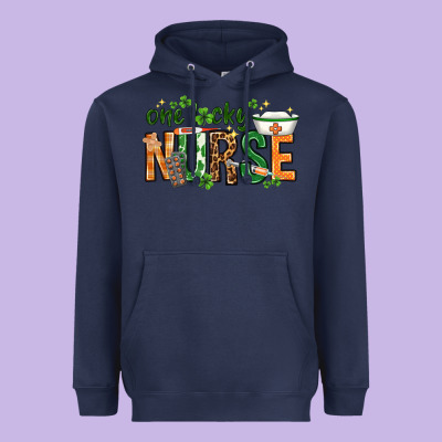 One Lucky Nurse With Elements St. Patricks Day Heavyweight Hoodie Designed By Howdyjamesfarm