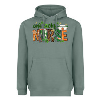 Sage One lucky Nurse with elements St. Patricks Day Heavyweight Hoodie - HowdyJamesFarm