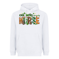 White One lucky Nurse with elements St. Patricks Day Heavyweight Hoodie - HowdyJamesFarm