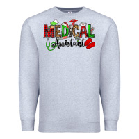 Heather Grey medical assistant christmas Premium Sweatshirt - OliviaCreatesArt