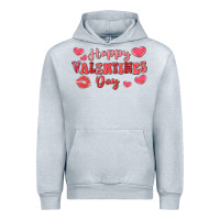 Heather Grey happy valentine's day Urban Hoodie - LillyAllenDesigns
