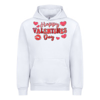 White happy valentine's day Urban Hoodie - LillyAllenDesigns