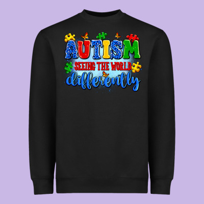 Autism Seeing The World Differently Heavyweight Sweatshirt Designed By Artiststas