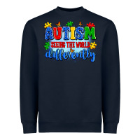 Navy autism seeing the world differently Heavyweight Sweatshirt - Artiststas