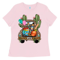 Bubblegum Pink farm truck,back to school Ladies Tee - JahusDesignShop