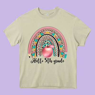 Hello 5th Grade Heavy Core Tee Designed By Jahusdesignshop