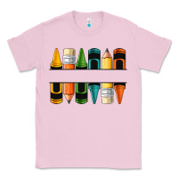 Bubblegum Pink custom crayons with pencil Classic Tee - NancyCooperArtShop