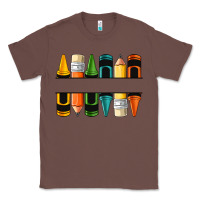 Chestnut custom crayons with pencil Classic Tee - NancyCooperArtShop