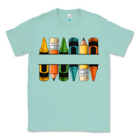 Seafoam custom crayons with pencil Classic Tee - NancyCooperArtShop