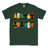 Sports Green custom crayons with pencil Classic Tee - NancyCooperArtShop