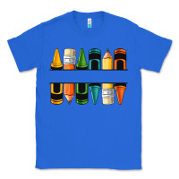 True Royal custom crayons with pencil Classic Tee - NancyCooperArtShop