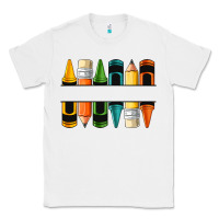 White custom crayons with pencil Classic Tee - NancyCooperArtShop