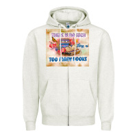 Oatmeal Heather read book Zipper Hoodie - TumblerDesignByShophia