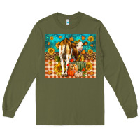 Army Green Western Fall Heifer Long Sleeve Tee - LillyAllenDesigns