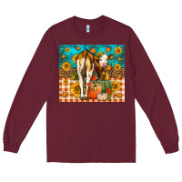Burgundy Western Fall Heifer Long Sleeve Tee - LillyAllenDesigns