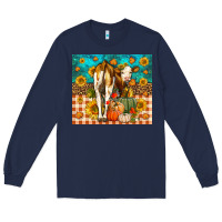 Navy Western Fall Heifer Long Sleeve Tee - LillyAllenDesigns