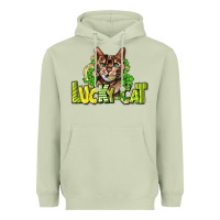Matcha Lucky cat St. Patrick's Heavyweight Hoodie - HowdyJamesFarm