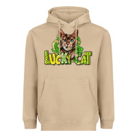 Mushroom Lucky cat St. Patrick's Heavyweight Hoodie - HowdyJamesFarm