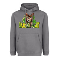 Storm Lucky cat St. Patrick's Heavyweight Hoodie - HowdyJamesFarm