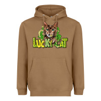 Toasted Coconut Lucky cat St. Patrick's Heavyweight Hoodie - HowdyJamesFarm