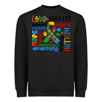 Black autism awareness typography Heavyweight Sweatshirt - Artiststas
