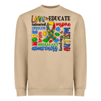 Mushroom autism awareness typography Heavyweight Sweatshirt - Artiststas