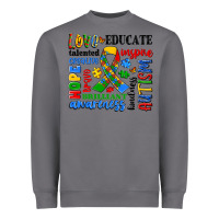 Autism Awareness Typography Heavyweight Sweatshirt | Teevron