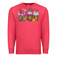 Cardinal mardi gras coffee cups Premium Sweatshirt - OliviaCreatesArt