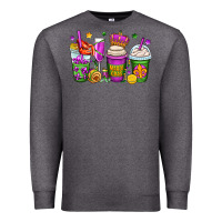 Charcoal Heather mardi gras coffee cups Premium Sweatshirt - OliviaCreatesArt