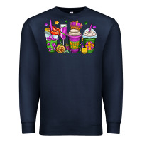 Navy mardi gras coffee cups Premium Sweatshirt - OliviaCreatesArt