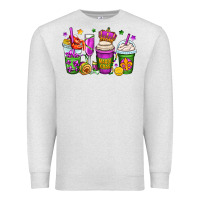 Oatmeal Heather mardi gras coffee cups Premium Sweatshirt - OliviaCreatesArt