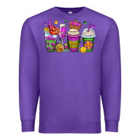 Purple mardi gras coffee cups Premium Sweatshirt - OliviaCreatesArt