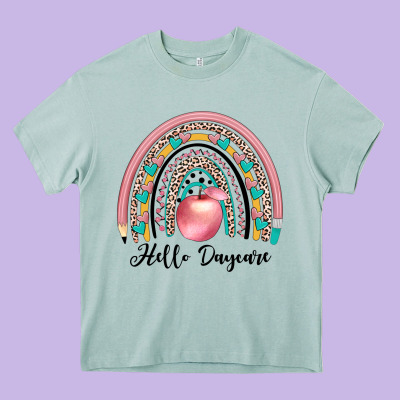 Hello Daycare Heavy Core Tee Designed By Jahusdesignshop