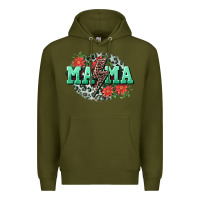 Army Green Mama rock lightning bolt Mother's Day Premium Hoodie - CowGirlArtShop