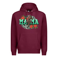 Burgundy Mama rock lightning bolt Mother's Day Premium Hoodie - CowGirlArtShop