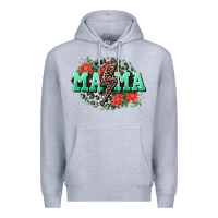 Heather Grey Mama rock lightning bolt Mother's Day Premium Hoodie - CowGirlArtShop