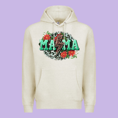 Mama Rock Lightning Bolt Mother's Day Premium Hoodie Designed By Cowgirlartshop