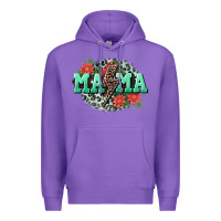 Purple Mama rock lightning bolt Mother's Day Premium Hoodie - CowGirlArtShop