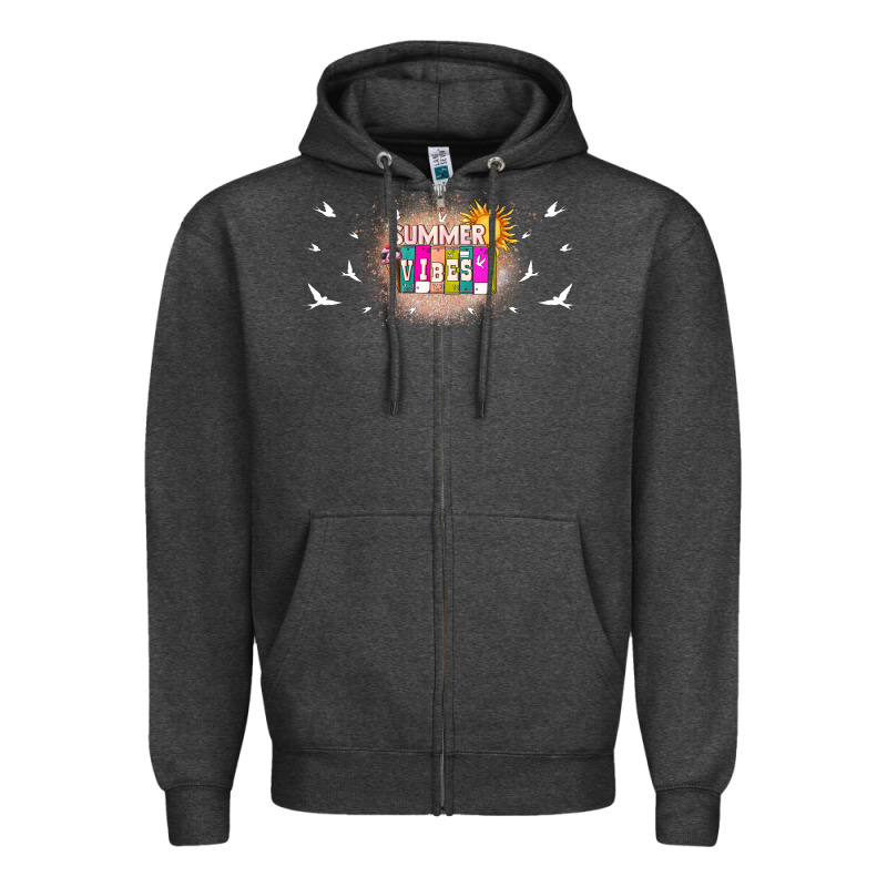 Summer Vibes With Birds Zipper Hoodie by TumblerDesignByShophia | Teevron