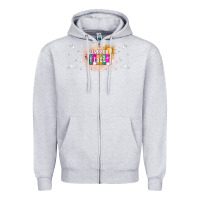 Heather Grey summer vibes with birds Zipper Hoodie - TumblerDesignByShophia