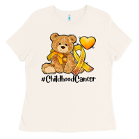 Bone childhood cancer and cancer ribbon Ladies Tee - AdoDesignShop