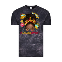Cloud Black school bus driver life afro messy bun Vintage Tee - NancyCooperArtShop