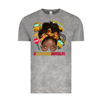 Cloud Rock school bus driver life afro messy bun Vintage Tee - NancyCooperArtShop