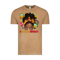 Vintage Camel school bus driver life afro messy bun Vintage Tee - NancyCooperArtShop