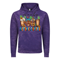 Cloud Purple moody before coffee Vintage Hoodie - MaliasSmallBusiness