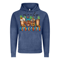 Vintage Denim moody before coffee Vintage Hoodie - MaliasSmallBusiness